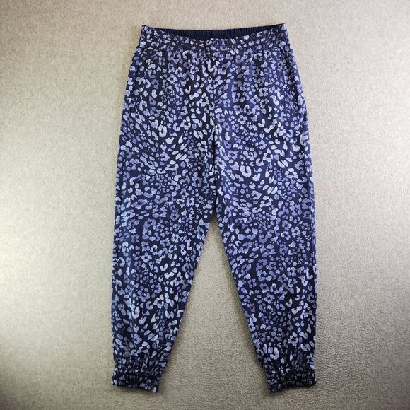 Tommy Bahama Pants Womens S Blue Leopard Print Joggers Performance Resortwear - Picture 1 of 16